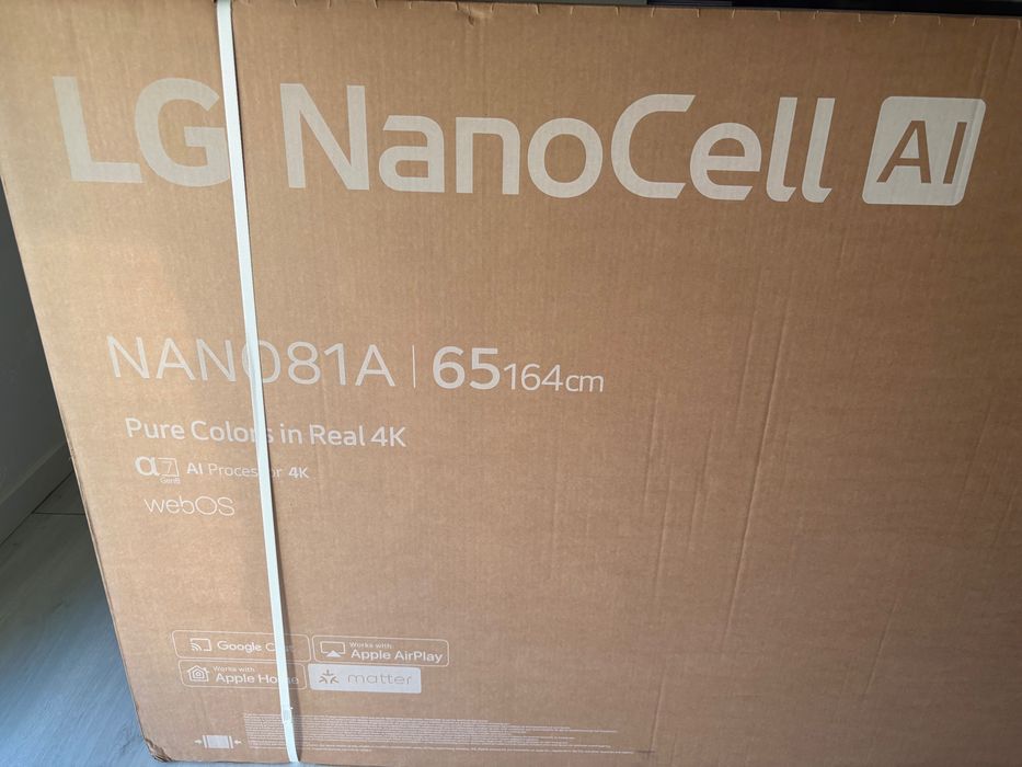 Tv LG NanoCell 65 nova na caixa