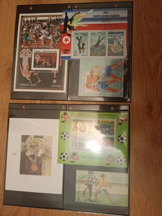 Pocztowe znaczki błoki. Sport.