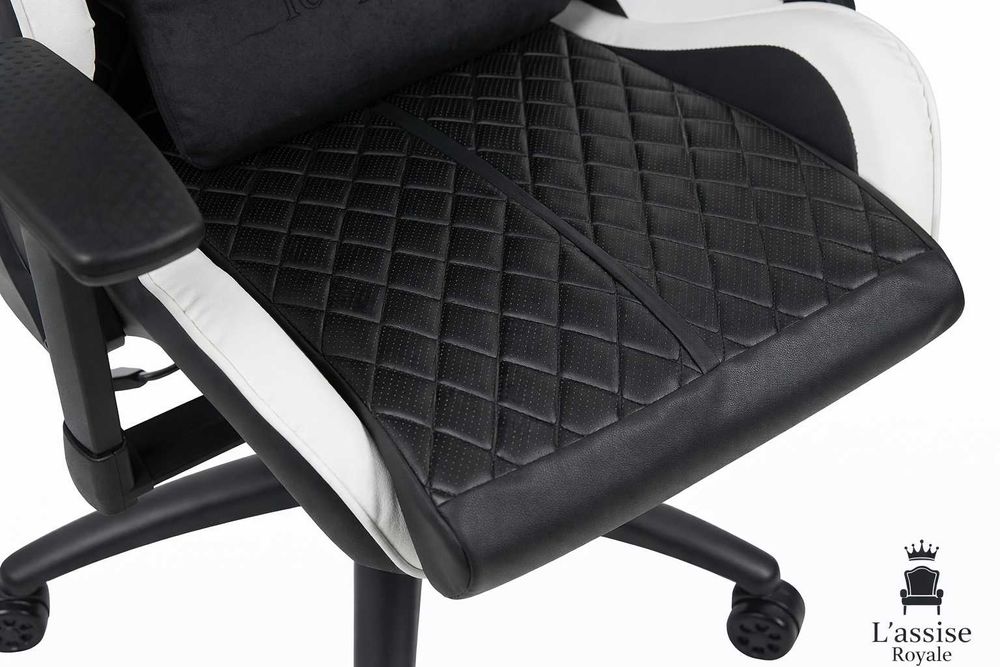 Fotel Gamingowy pikowany PREMIUM Obrotowy Biurowy Regulowany