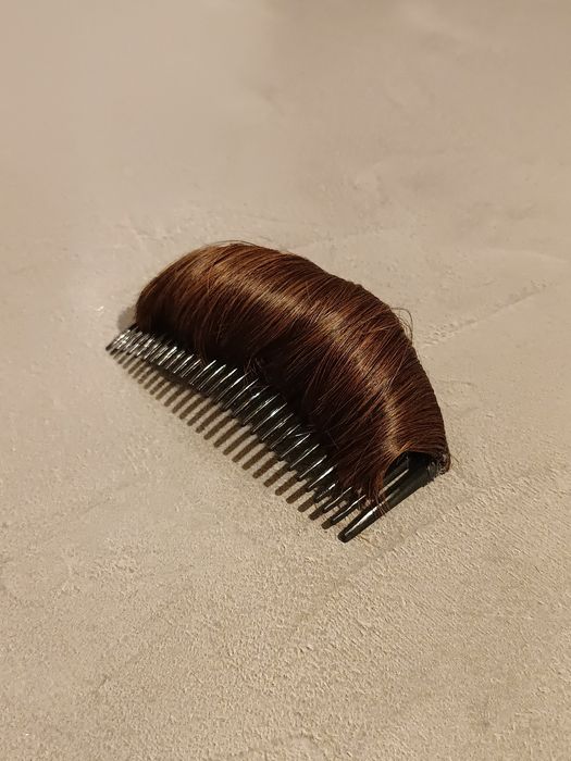 Niewidzialny kok do włosów brąz i czerń