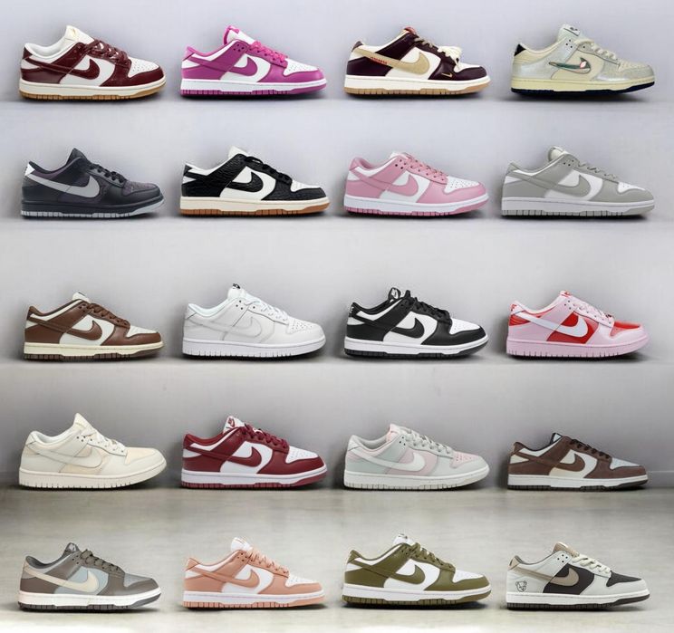 р36-45 Кросівки Nike Dunk Low Brown Beige White Black Grey