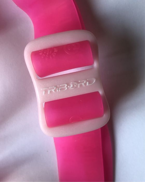 Okularki dziecięce do pływania Tribord (Decathlon), różowe