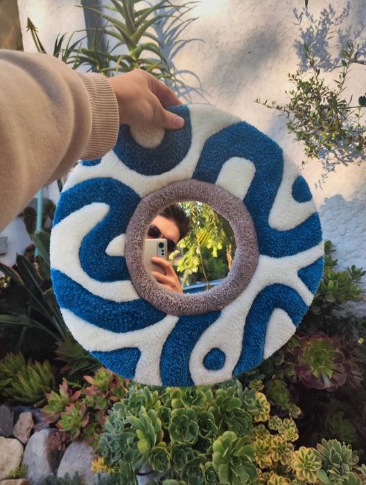 Espelho Tufting feito à mão