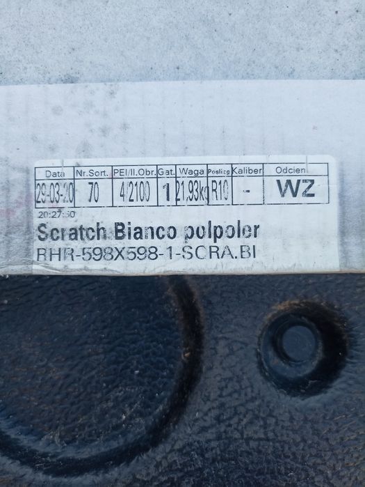 Plytka Paradyż scratch Bianco polpoler