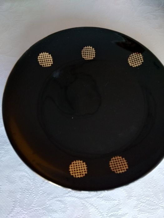 Garnitur do ciasta Tułowice 5+1, porcelanowy, z PRL-u