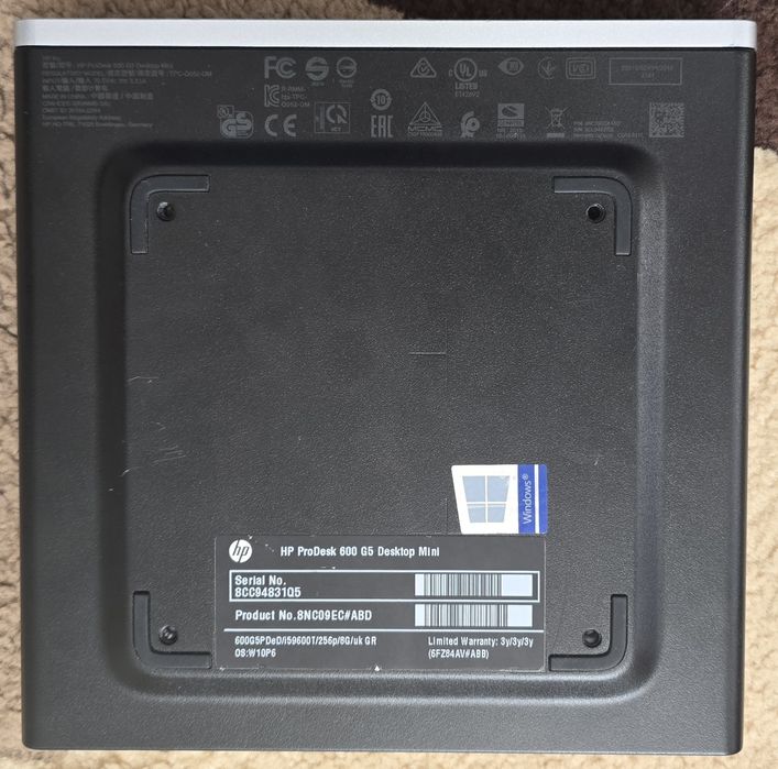 Hp prodesk 600 G5/i5-9600T/6×2,3-3,9/ram8/m2 256gb