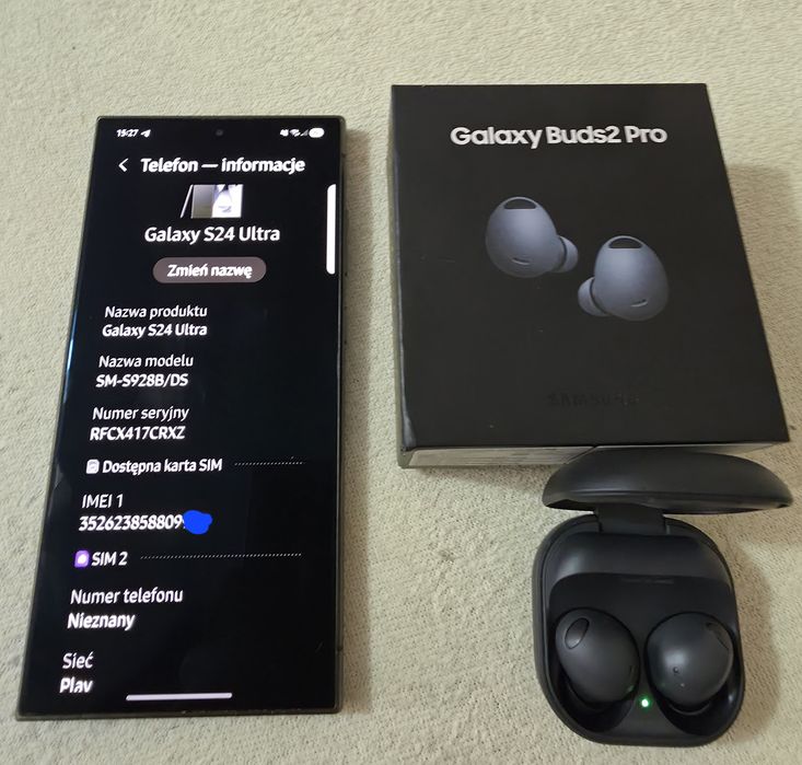Jak nowy ! S24 Ultra Samsung Galaxy 512 GB + słuchawki Galaxy Buds2 !