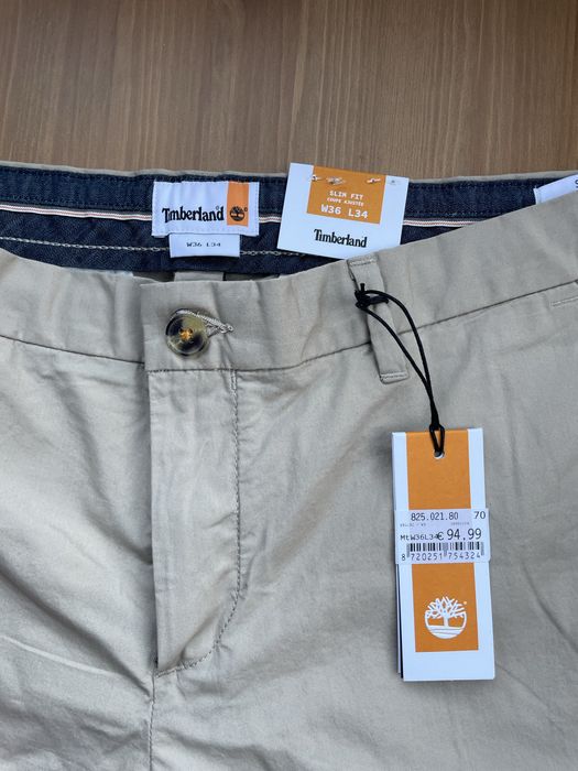 Spodnie Timberland Slim Chino – beżowe, nowe, W36 L34