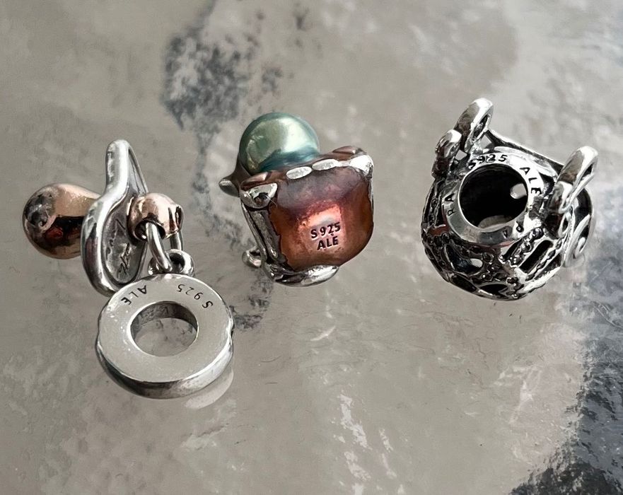Pandora charms 3szt za 100zl