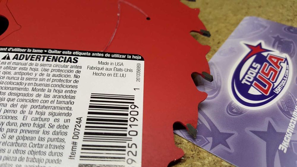 Диск 184/16 мм 24T по дереву США Diablo D0724A