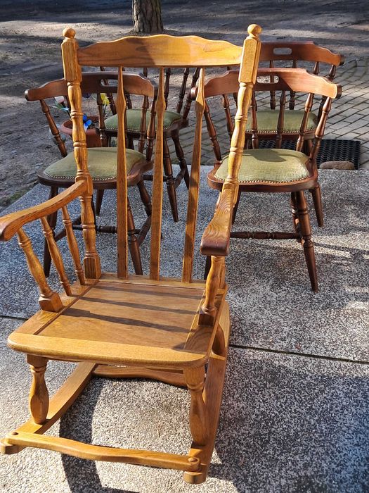 sprzedam krzesla i fotel debowe