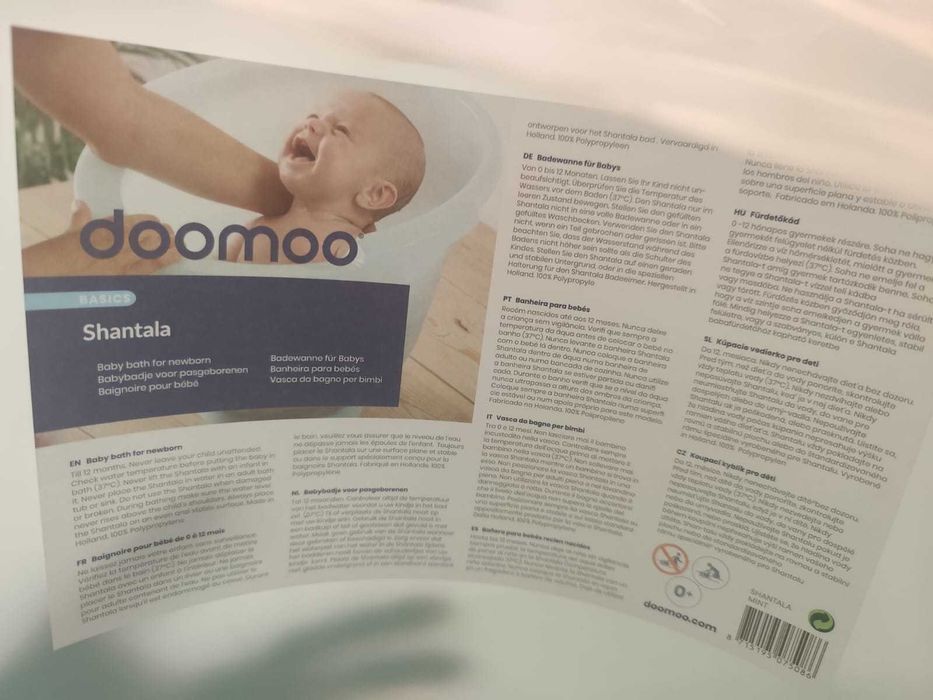 Banheira Doomoo Shantala Mint para recém-nascido — nova