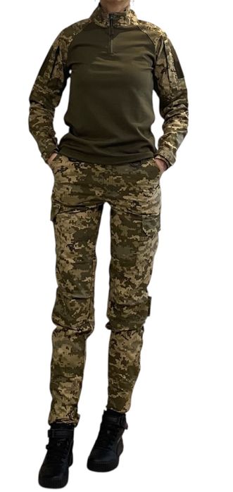 Жіноча бойова тактична сорочка Убакс піксель ЗСУ