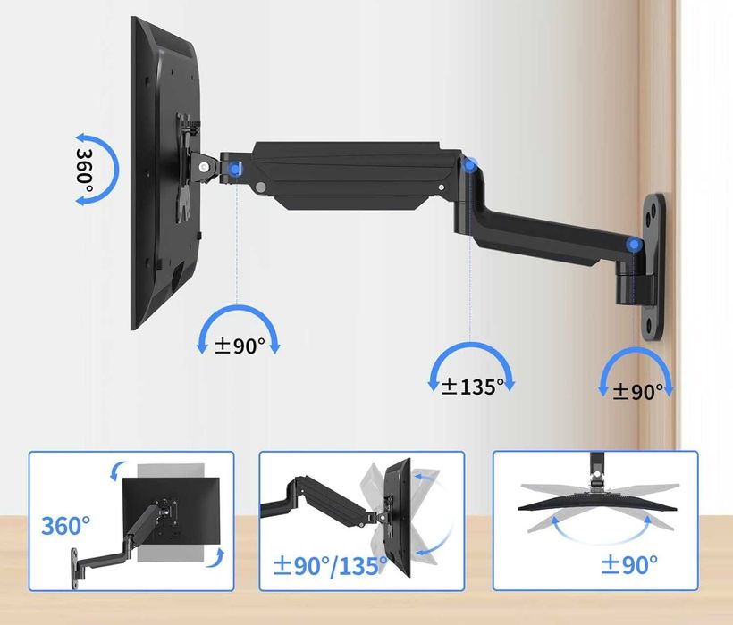 Uniwersalny ścienny uchwyt monitora Suptek 13-32 cale do 9 kg