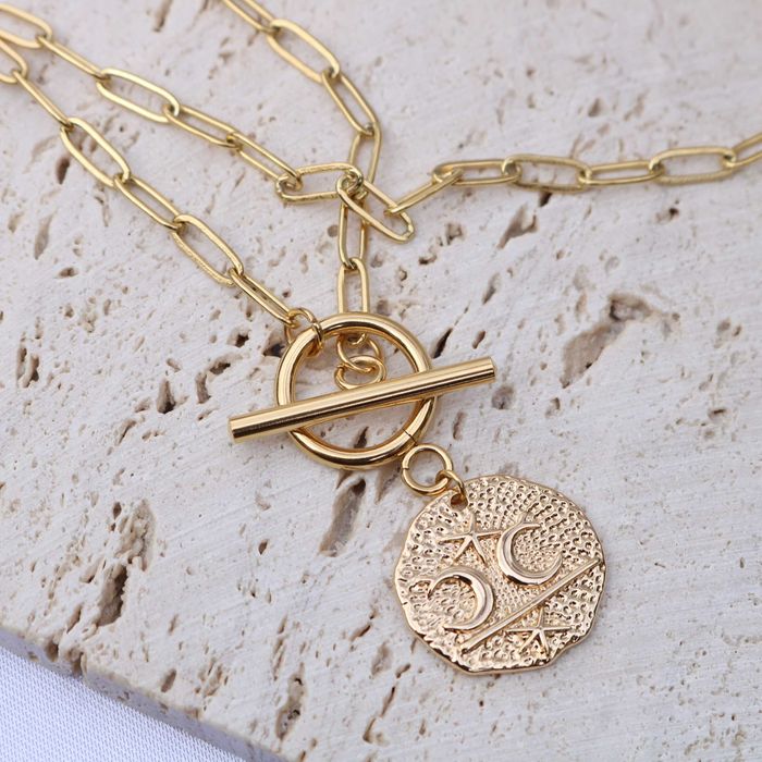 Naszyjnik MONETA Stal Chirurgiczna Celebrytka kod A23