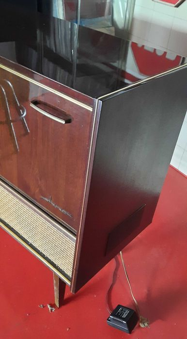 Móvel Aparelhagem antiga Blaupunkt rádio gira discos com amplificador