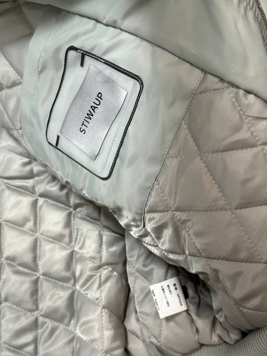 Белый бомбер с мехом MA1 opium archive аляска куртка курточка серая М