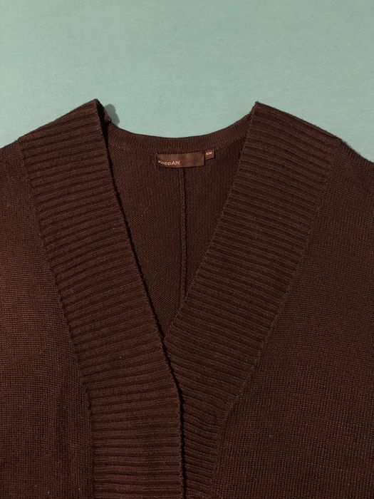 KappAhl Sweter damski czarny rozmiar S/M na krótki rękaw, narzutka
