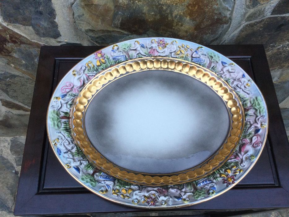 Centro Mesa Terrina Raul Bernarda Alcobaça 40,5 cm Assinado NOVO
