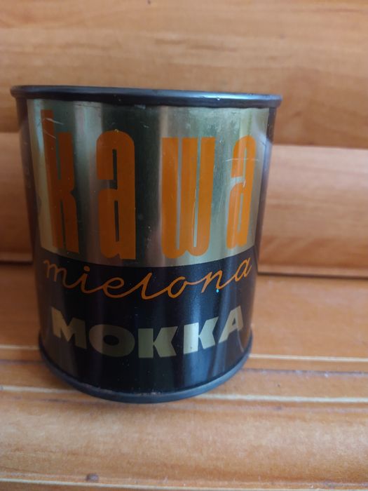 Puszka stara po kawie z PRL-u