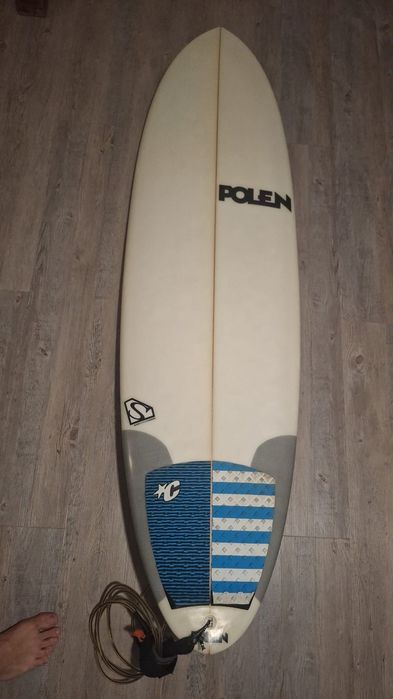 Prancha de Surf Polen Veggie Burguer 6"2 de 34l com capa, várias quilhas, deck e shopee's