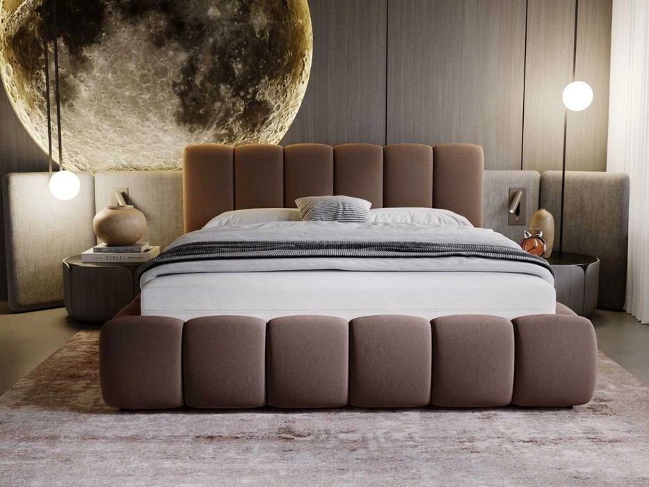Łóżko CLOUD 200x200cm welur duże komfortowe nowe okazja rabat 45%