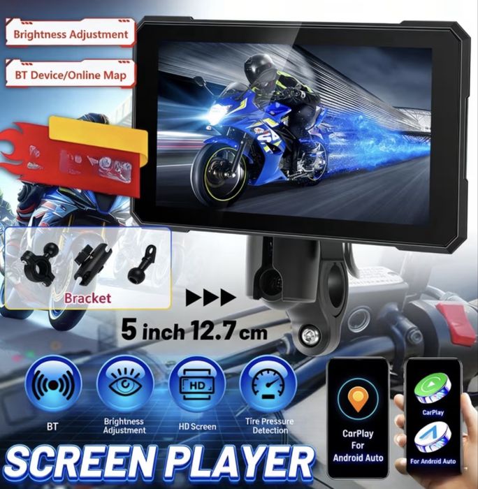 Multimedialna stacja do motocykla carplay android auto