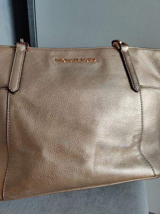 Michael kors gold tote bag шкіряна сумка
