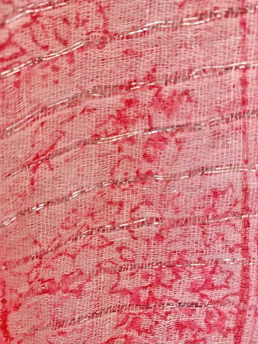 Lenço de Pescoço Unissexo, Rosa e Prata