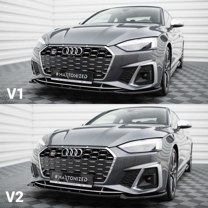 Сплиттер Audi S5 F5 / A5 B9 S-line (2019+) тюнинг обвес губа юбка