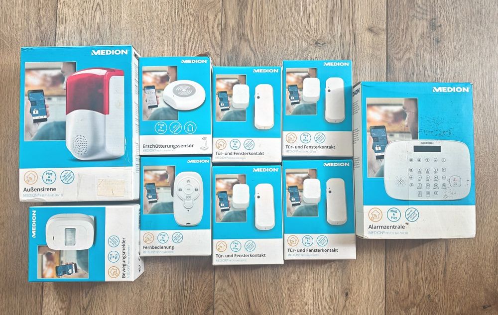 Inteligentny Bezprzewodowy System Alarmowy MEDION Smart Home – Duży Zestaw