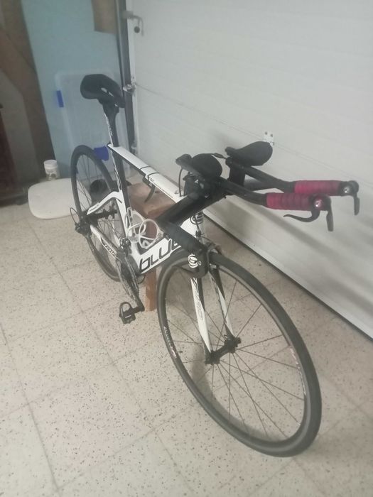 Bicicleta de estrada, contra relógio blue + roda lenticular