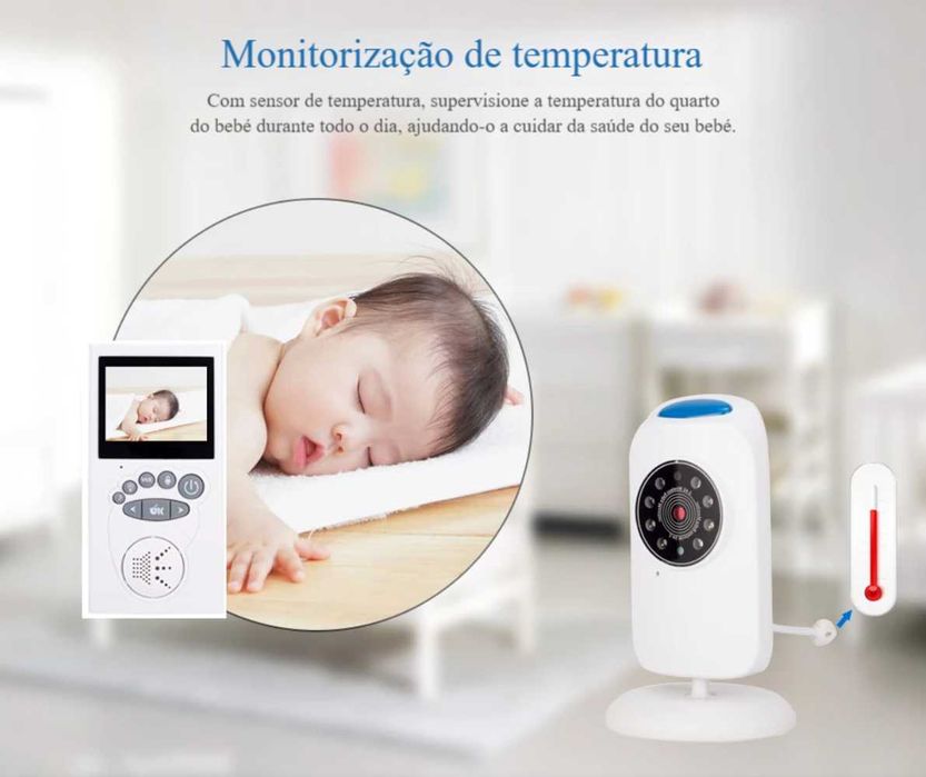 Monitor de Bebé 2.4" ∎ Visão Noturna ∎ Intercomunicador ∎ VOX