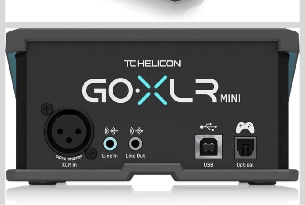 GoXLR MINI com interface USB/áudio e pré-amplificador