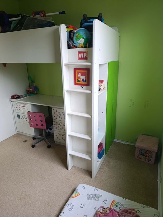 IKEA łóżko piętrowe z antresolą+biurko +szafa