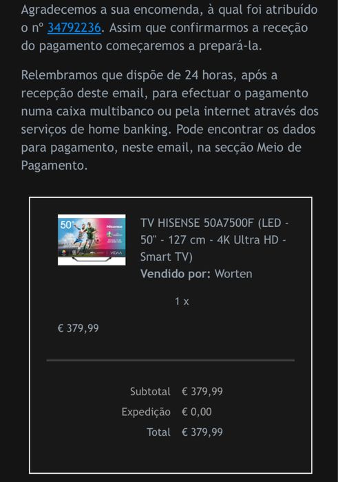 TV HISENSE 50A7500F (LED - 50'' - 127 cm - 4K Ultra HD - Smart TV)