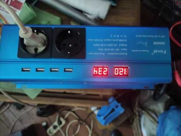 Інвертор Foval 12V-220  3000W-чиста синусоїда