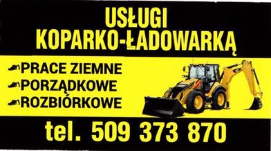 usługi koparko-ładowarka, minikoparka,  Zgierz Zgierski