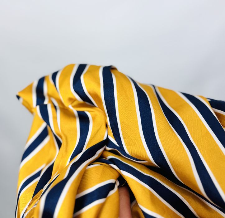 Żółto‑granatowa bluzka z węzłem 3XL 46