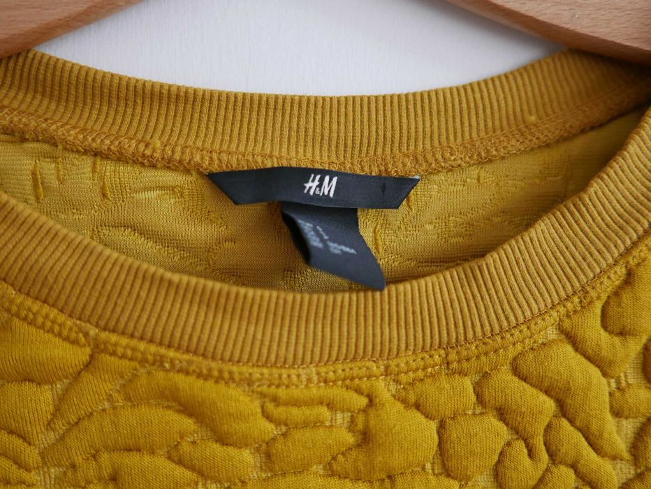 Bluzka H&M z krótkim rękawem S miodowa