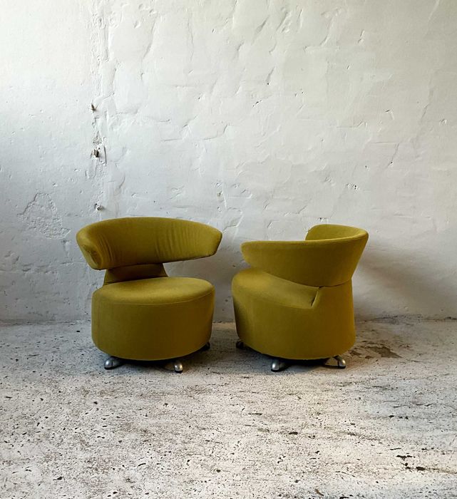Cassina włoski fotel Biki proj. T. Kita nowe obicie lata 2000 vintage