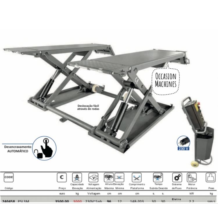 Elevador tesoura movel 4000kg