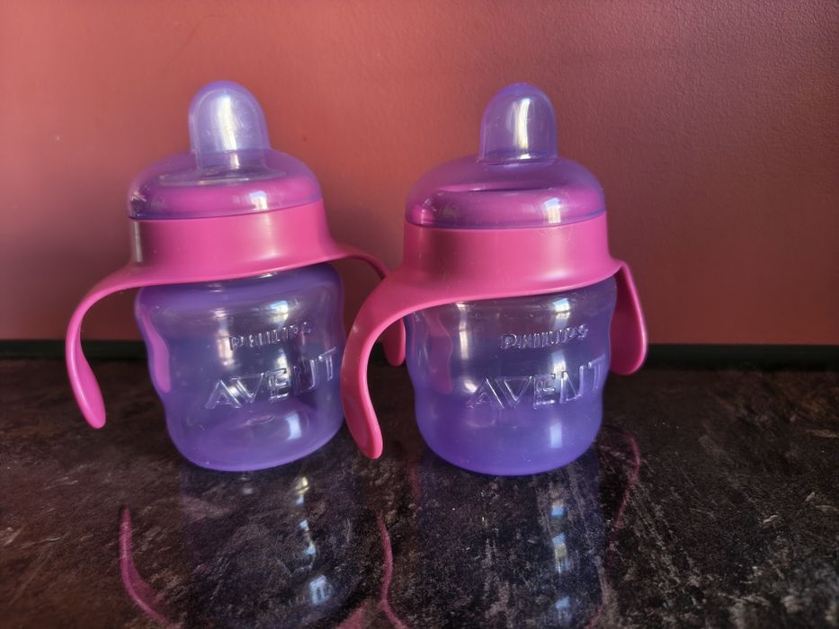 Kubki niekapki Philips Avent 200ml z uchwytami | Zestaw 2 szt. Stan BDB