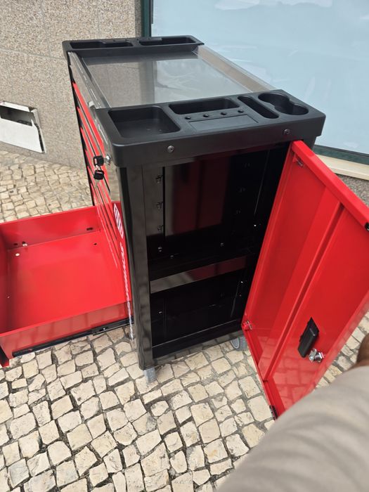 Carrinho de ferramentas 7 gavetas 6 completas  novo