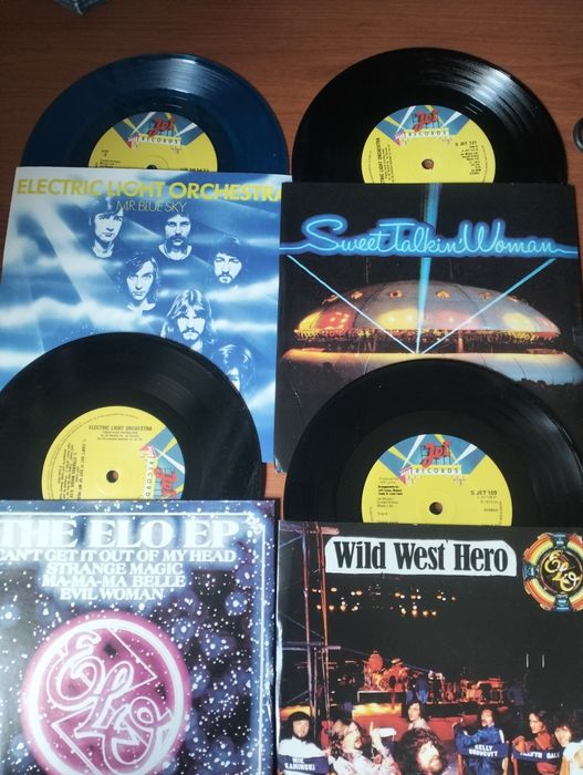 Coletânea 16 discos de vinil singles Eletric Light Orchestra