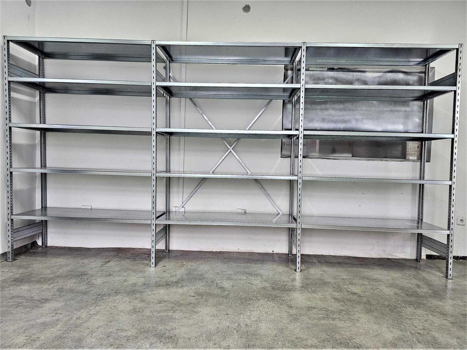 Regał Magazynowy 50x200x400cm/15p Metalowy Ocynk Półka Garaż Piwnica