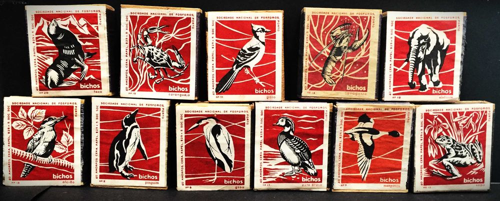 11 Caixas de fósforos antigas anos 60  sem os fósforos/vazias
