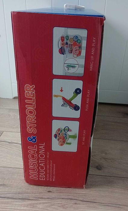 Nowy, nieotwierany pchacz/ stolik interaktywny ( koszykówka, pianinko)
