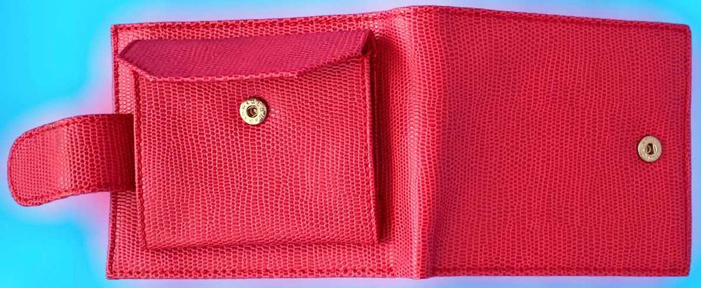 Carteira em Pele Magenta, Nova