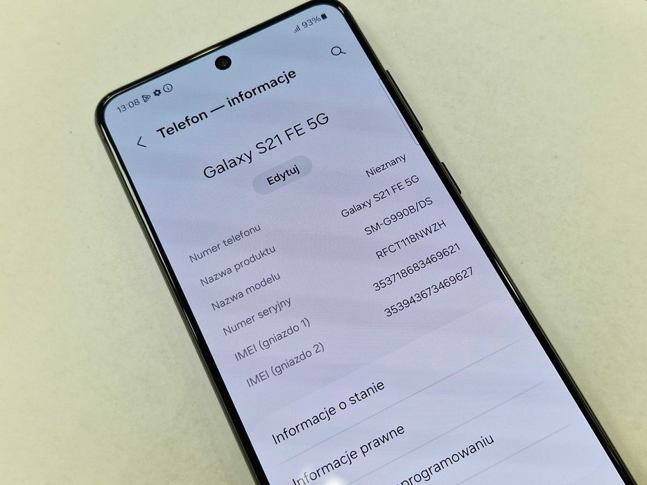 Samsung Galaxy S21 FE 5G/ 6GB/ 128GB/ Graphite/ Grade C + ładowarka